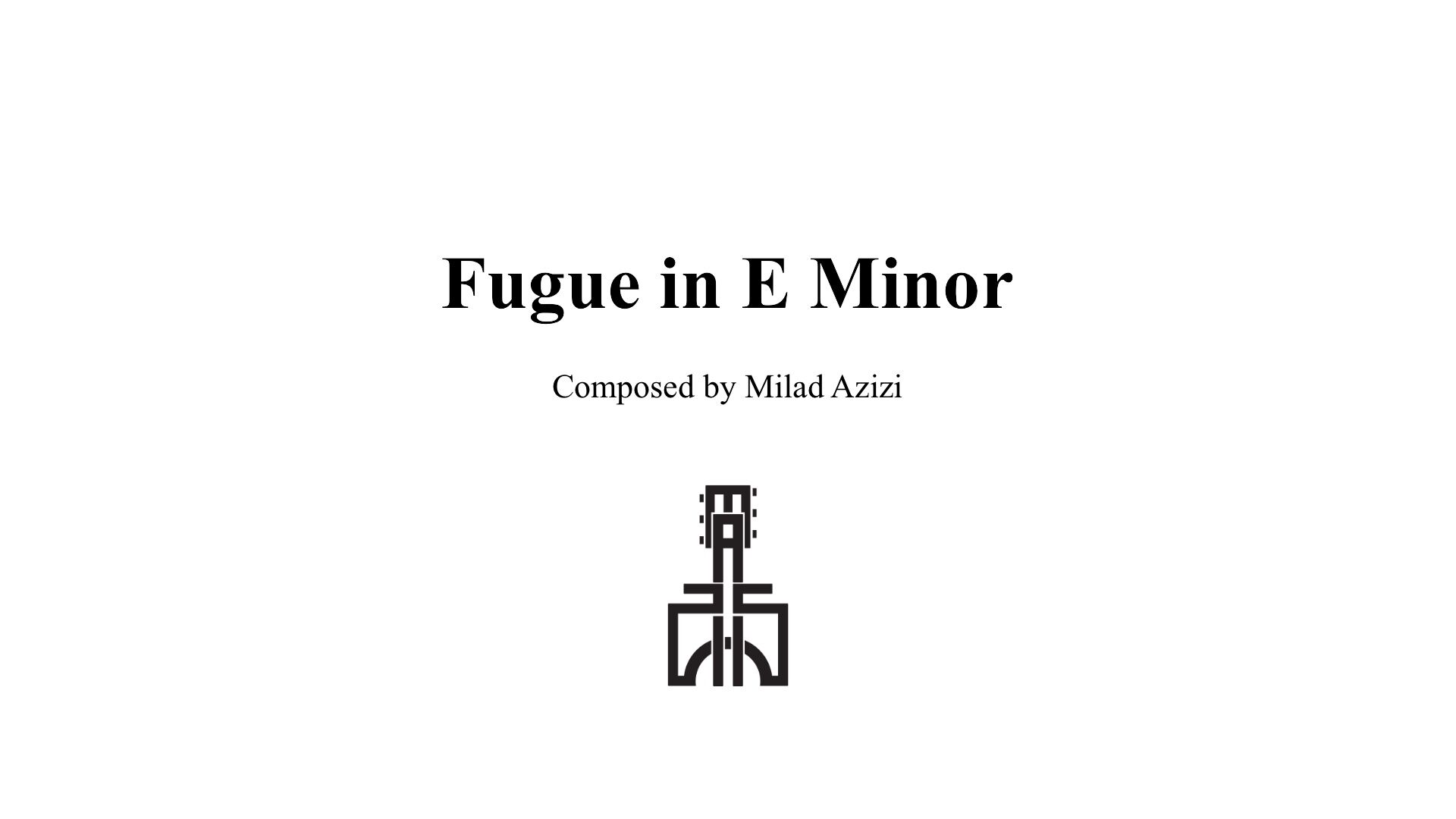 Fugue in E Minor for Piano