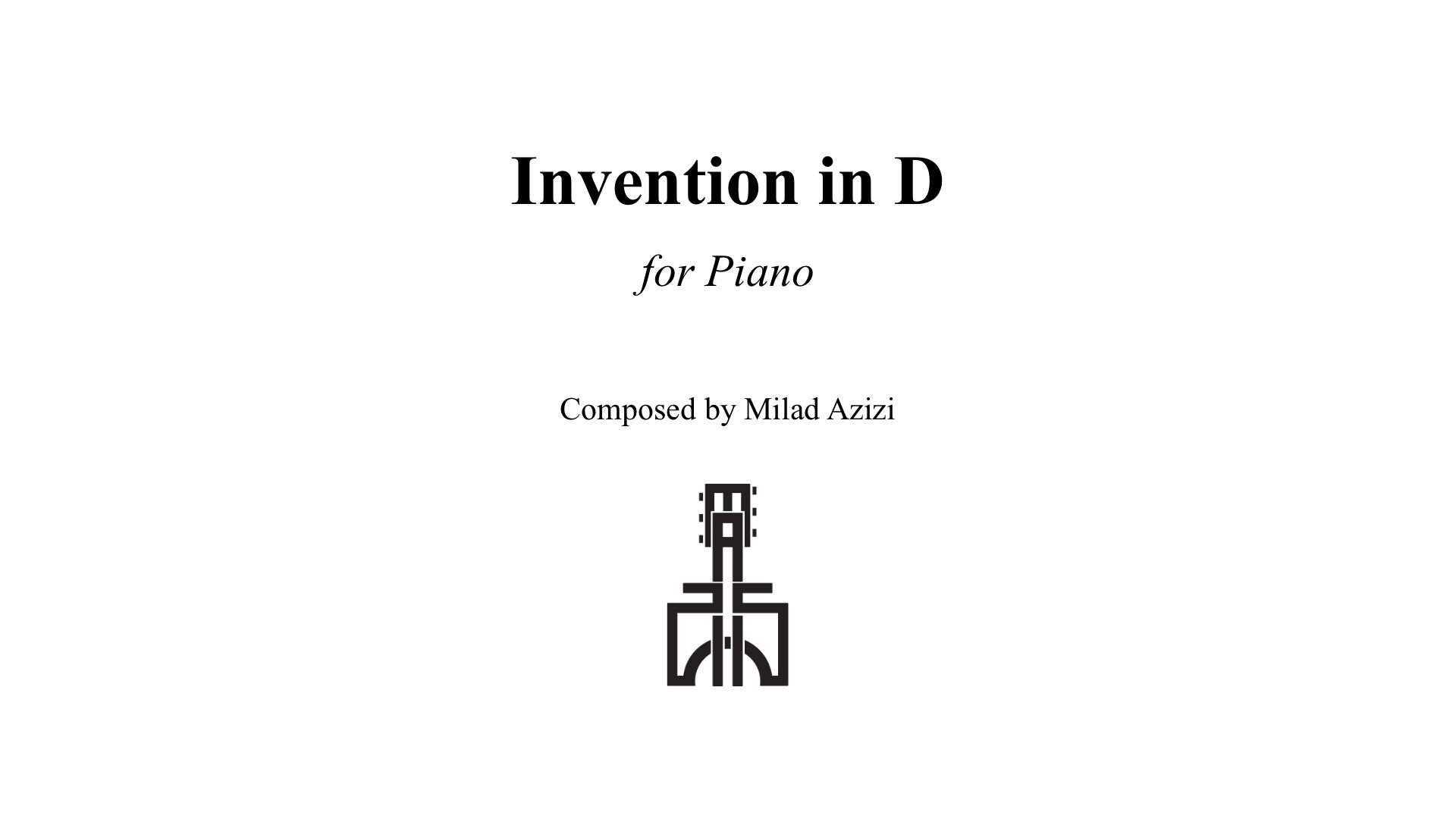 Invention in D for Piano