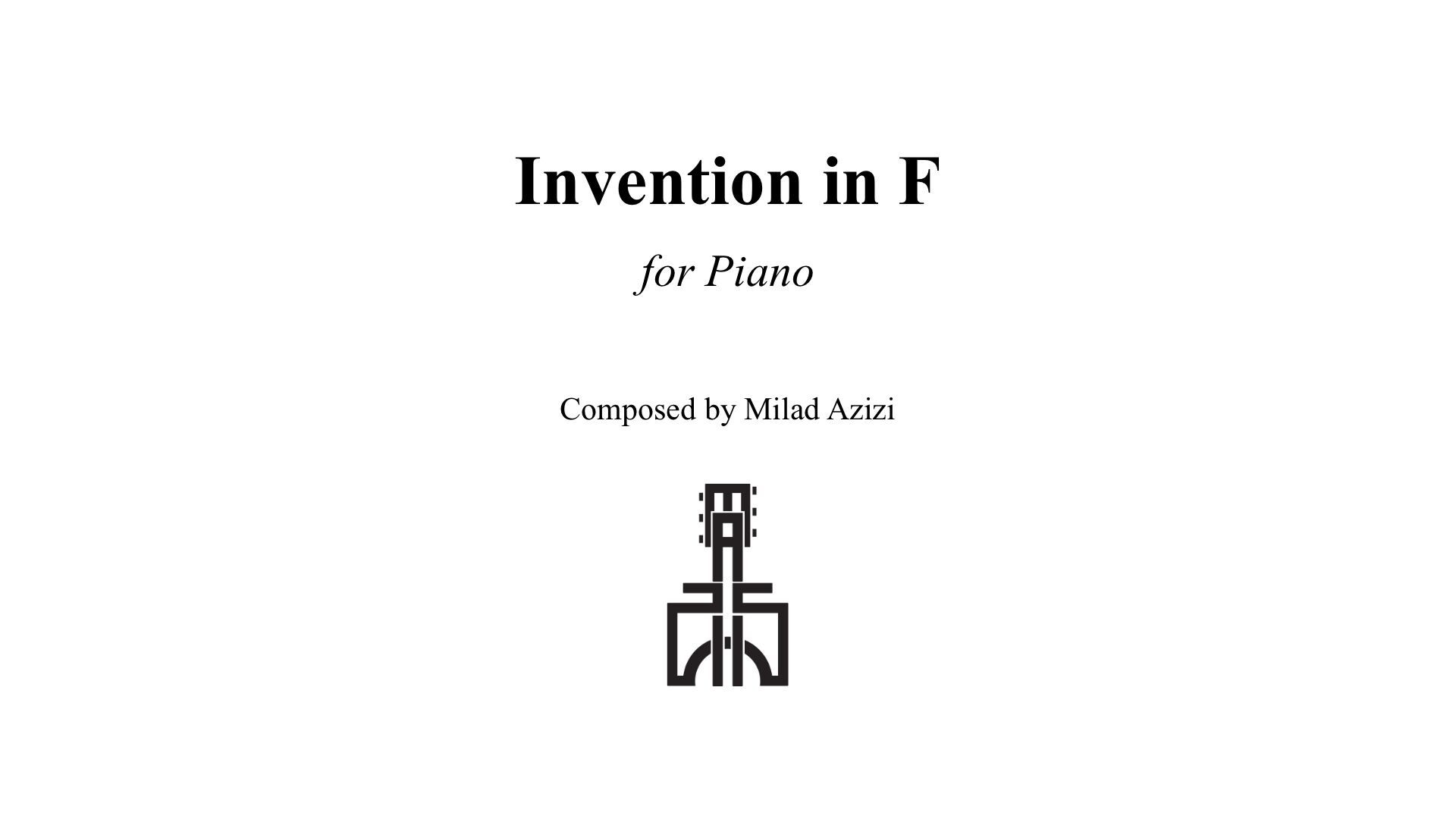 Invention in F for Piano